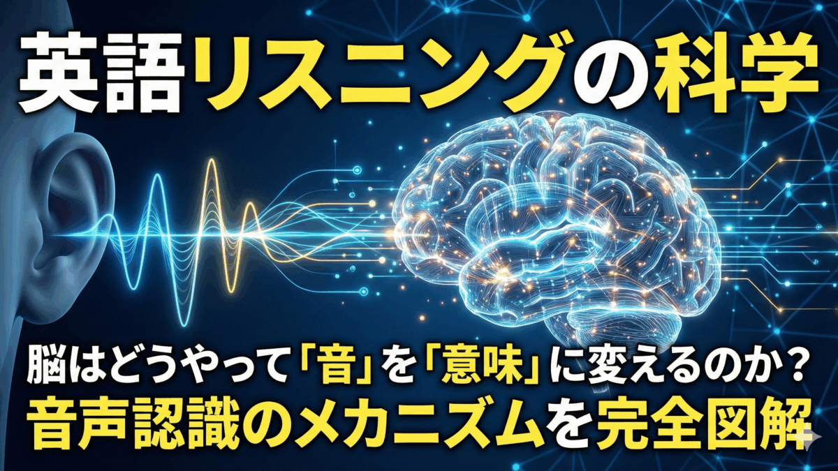 【英語リスニング力】英語が聞き取れない「本当の理由」。あなたの脳で起きている4つの科学的真実【英語学習ガイド】