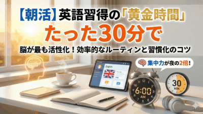 【英語習得】夜の1時間より価値がある？科学が証明した「朝30分」英語学習のすごい効果【英語学習ガイド】