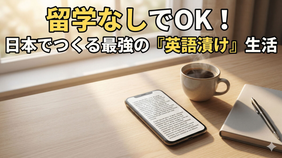 【英語習得】日本にいながら「英語漬け」は作れる。挫折せずに日常を英語圏に変える5つの環境設計術【英語学習ガイド】