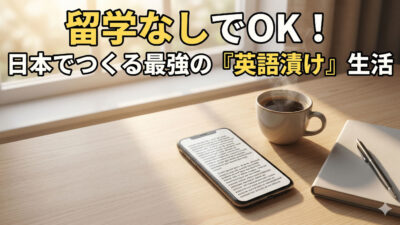 【英語習得】日本にいながら「英語漬け」は作れる。挫折せずに日常を英語圏に変える5つの環境設計術【英語学習ガイド】