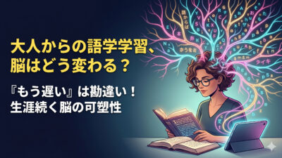 【英語習得】英語学習は「脳の筋トレ」だった？可塑性がもたらす驚きの認知効果と、私たちが知っておくべき真実【英語学習】