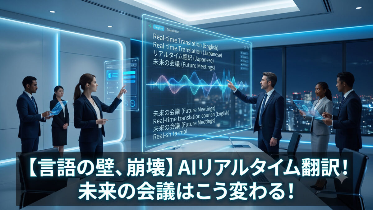 【未来の世界観】「言葉の壁」の終焉：AI翻訳がもたらす『母語』での対話革命と、その先に残る人間の真価【英語学習ガイド】