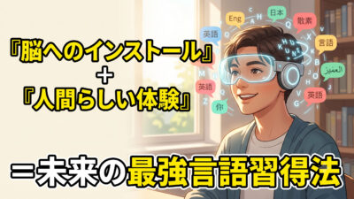 【未来の世界観】「語学の苦労」は過去の遺物へ。脳直結（BCI）がもたらす言語インストールの衝撃　【英語学習ガイド】